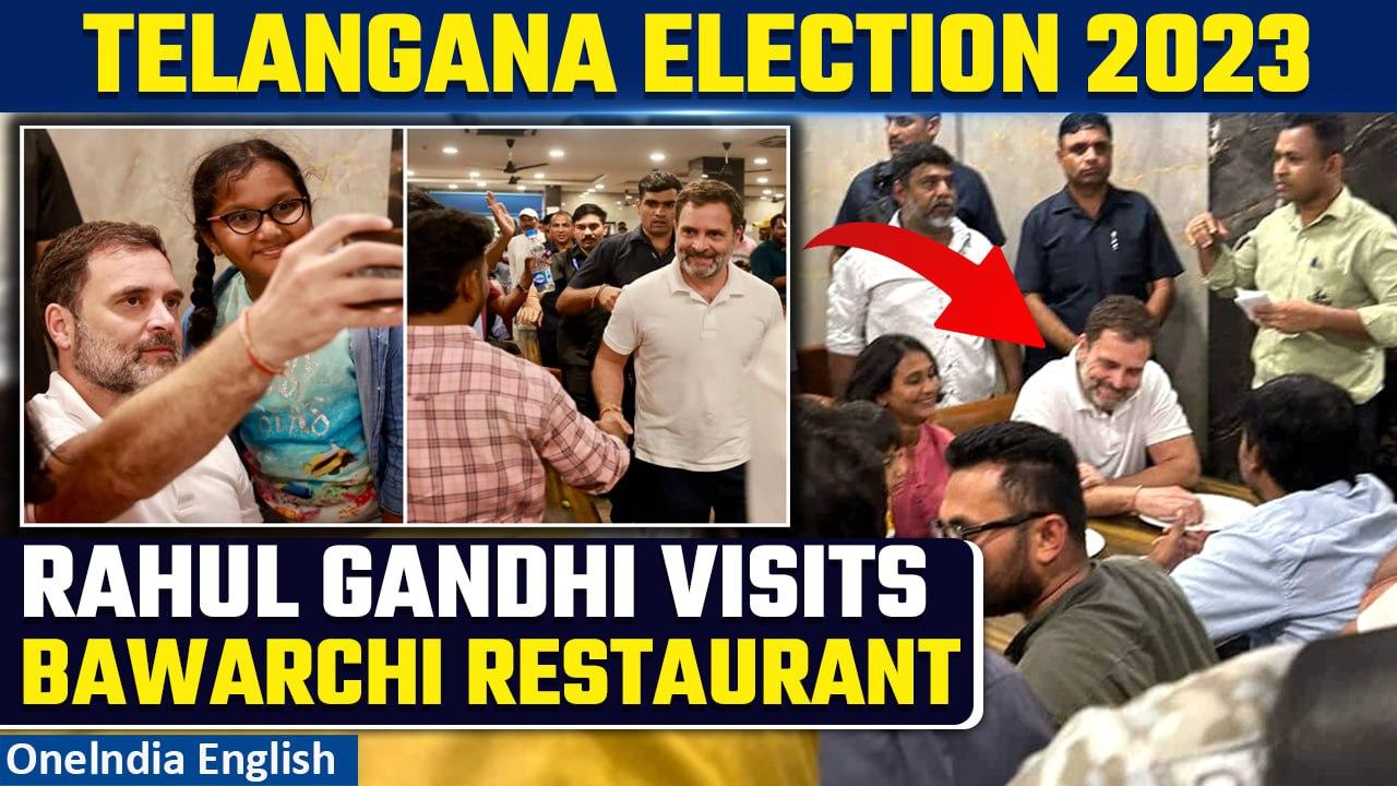Rahul Gandhi woos Voters with Hyderabadi Cuisine at Iconic Bawarchi Restaurant | Oneindia