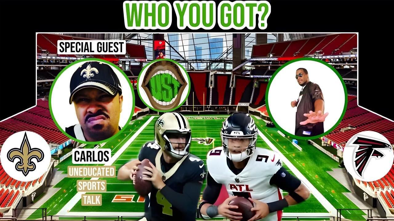 New Orleans Saints vs Atlanta Falcons | Live Watch party Stream | Special Guest Carlos of UST
