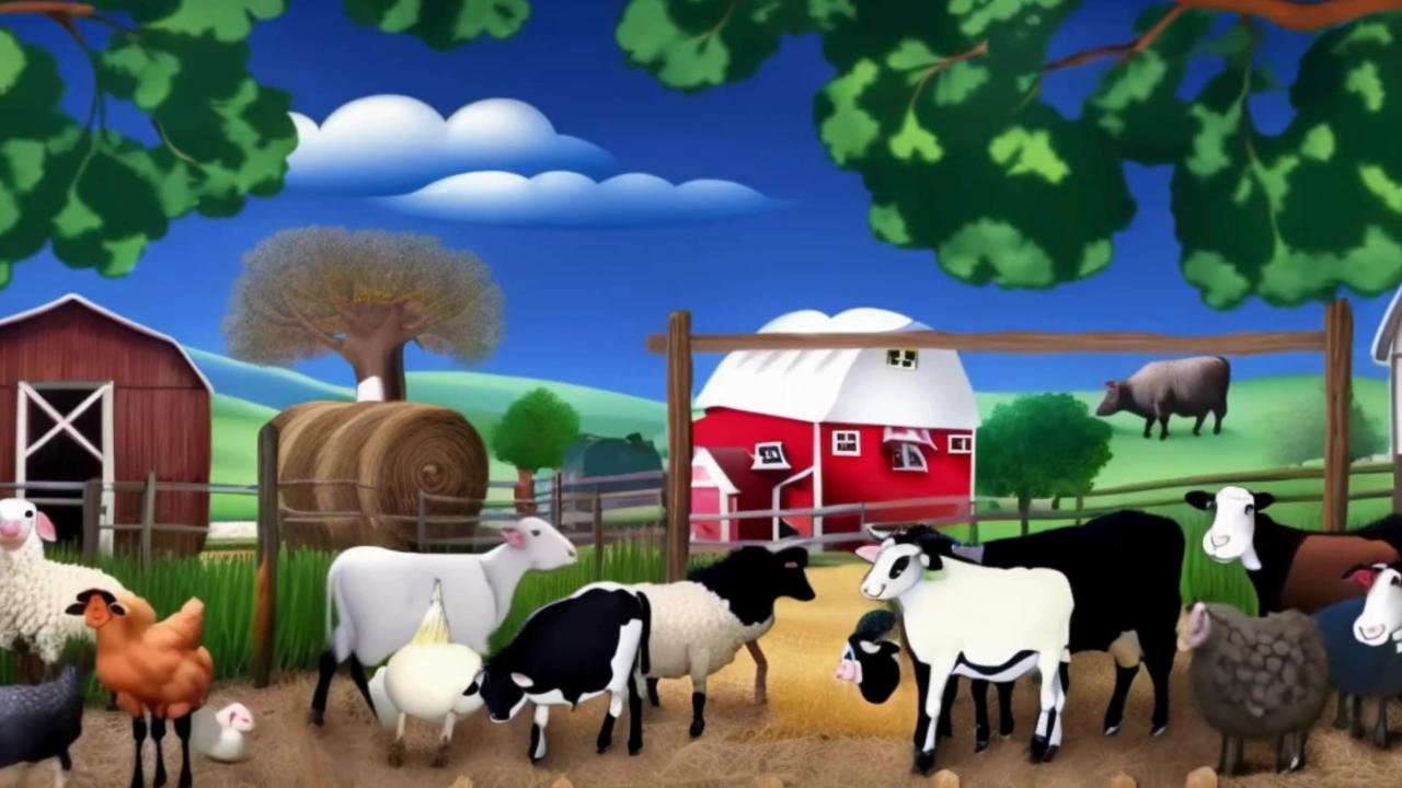 Goodnight Farm Animals - Kids Cartoon Animation Movie Stories - Bedtime Story -Fairy Tale