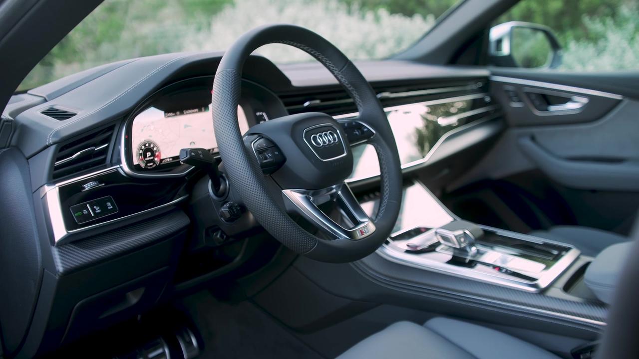The new Audi SQ8 TFSI Interior Design in Waitomo Blue