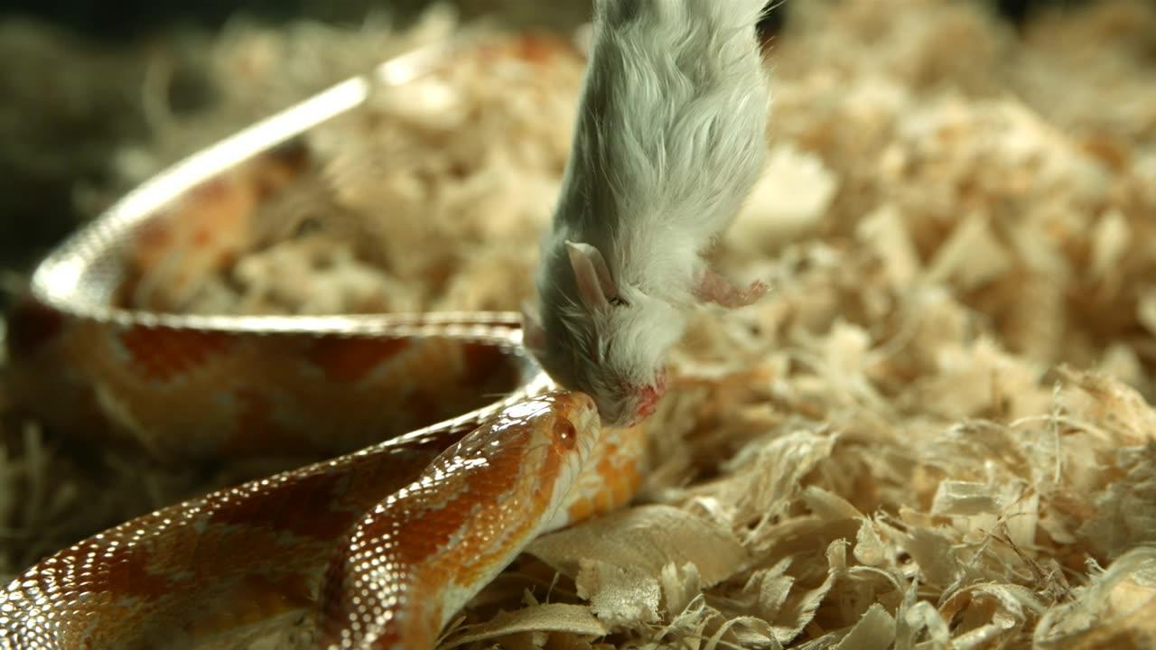 Snake attacking a dead mouse One News Page VIDEO