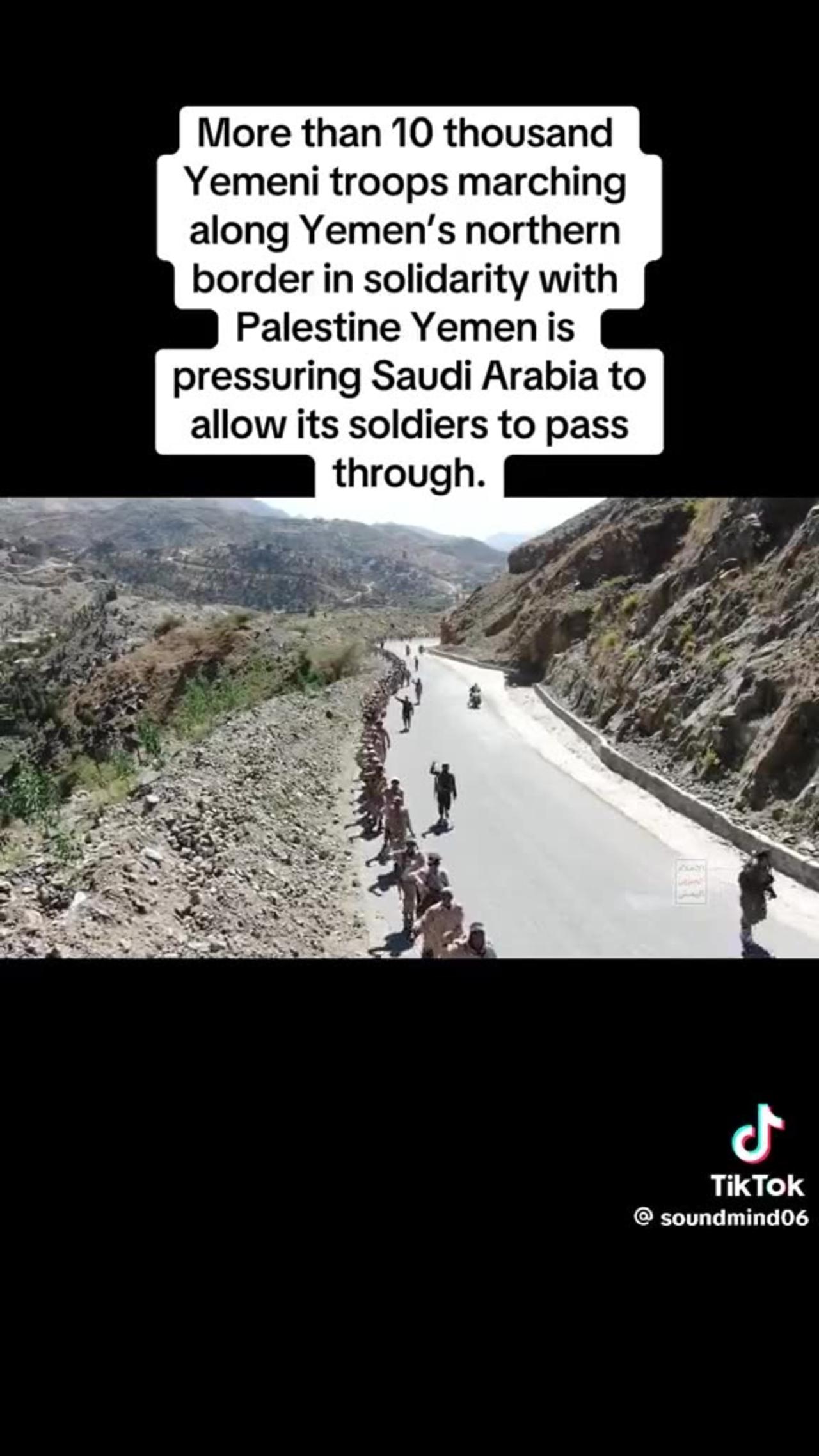 🚨🇾🇪🇮🇱 YEMEN’S soldiers are asking for Saudi Arabia to let them pass so they can go to ISRAEL!