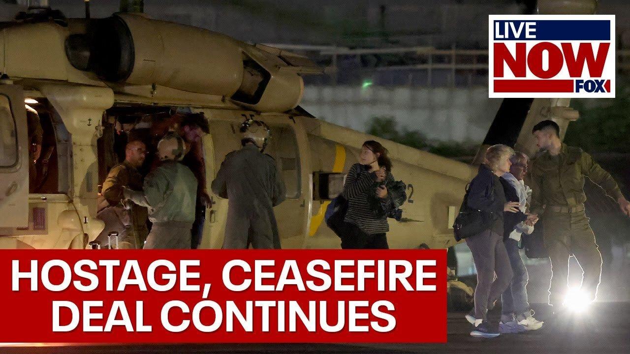 Israel-Hamas war: 16 hostages released on day 6 of ceasefire amid talks to extend | LiveNOW from FOX