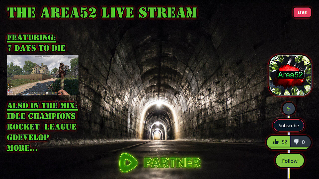 The Area52 Live Stream - Rumble Partner