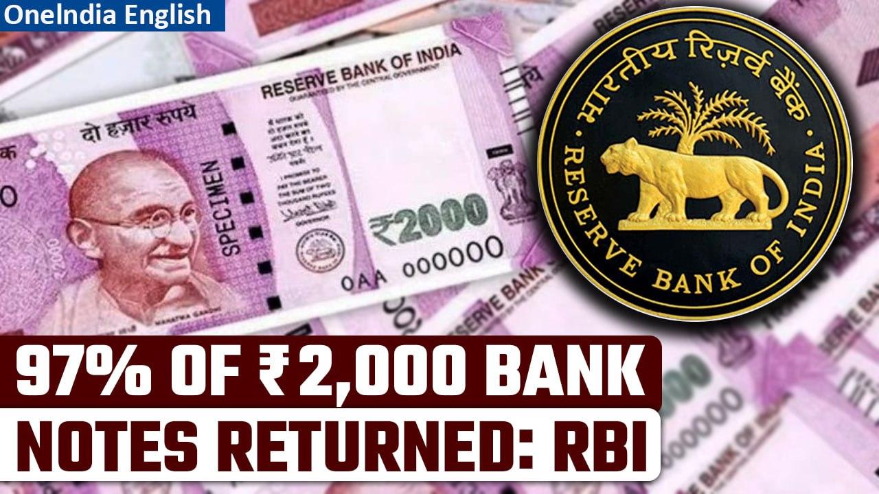₹2,000 bank notes continue to be legal tender; 97.26% of the notes retrieved: RBI | Oneindia News
