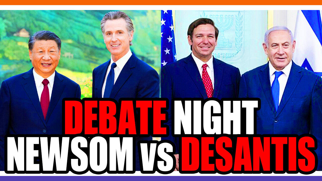 🔴LIVE DEBATE: Gavin Newsom vs Ron DeSantis (California Governor vs Florida Governor) 🟠⚪🟣