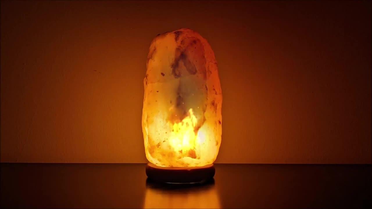 Unique Salt Lamp Fireplace / Digital Night Light One News Page VIDEO