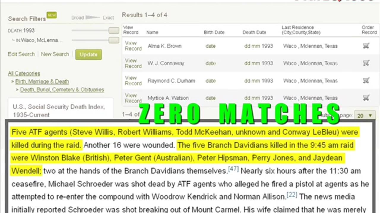 Waco Massacre FAKE _1 - The Fake Deaths of _Raid - One News Page VIDEO
