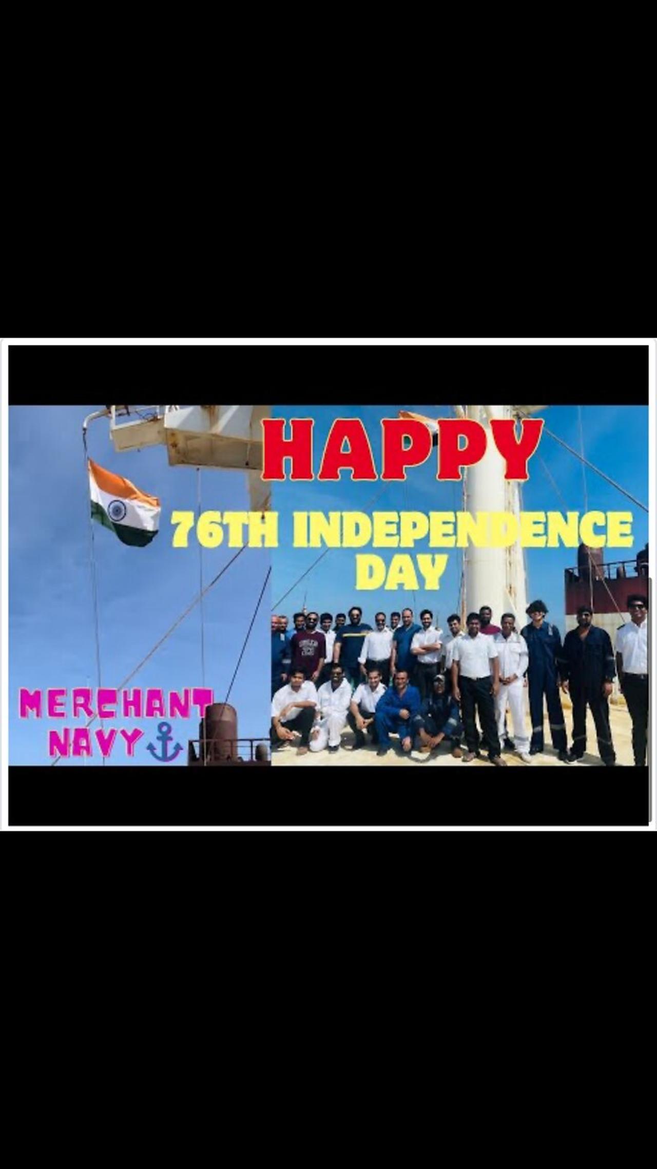 Celebrate independence Day On board🇮🇳🚢 #sailor