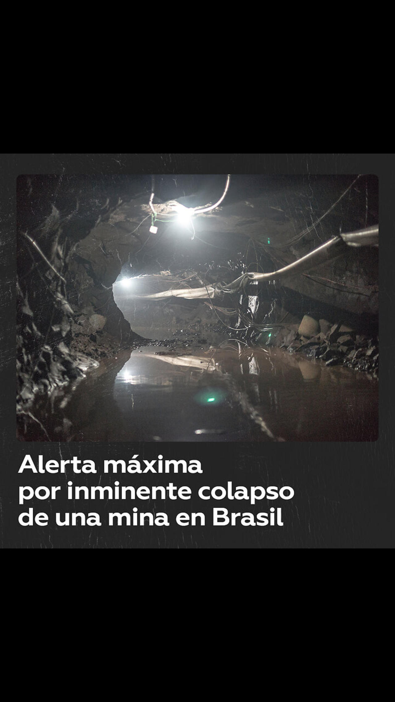 Inminente colapso de una mina amenaza a una ciudad en Brasil