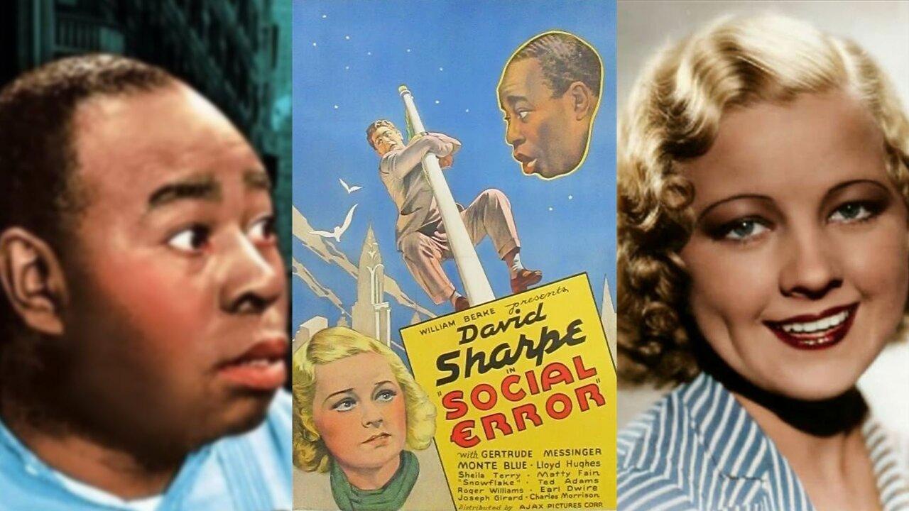 SOCIAL ERROR (1935) David Sharpe, Gertrude Messinger, Monte Blue | Action, Crime | B&W