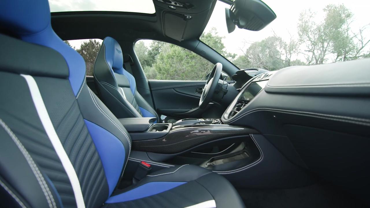 Aston Martin DBX707 Interior Design in Blue Plasma