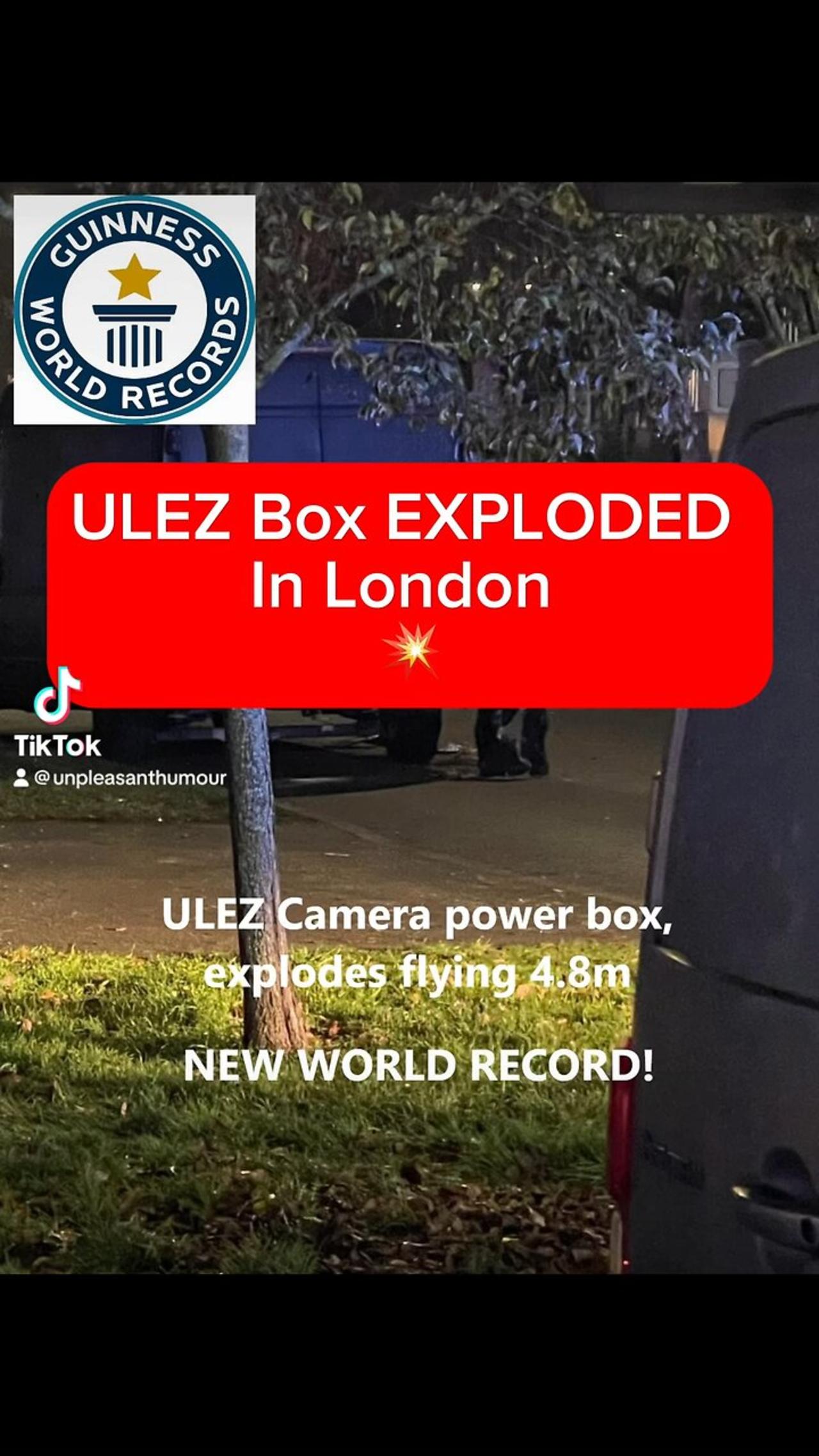 ULEZ Camera Box Explodes In London