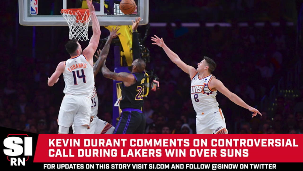 Kevin Durant Reacts to Controversial Call by During Lakers’ Win Over Suns