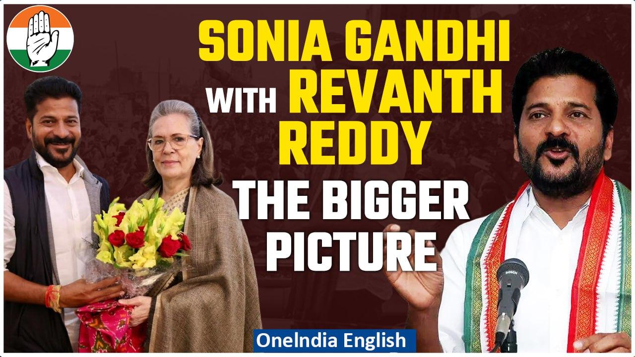Telangana: CM Revanth Reddy Takes Oath, Thanks Sonia Gandhi for Creation of Telangana| Oneindia News