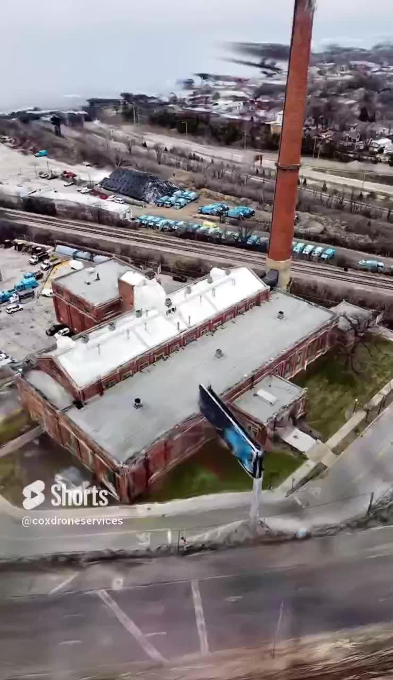 Mayfair Pumping Station Gaussian Splat shot with DJI Mavic Mini #gaussiansplat #dronevideo #lumaai