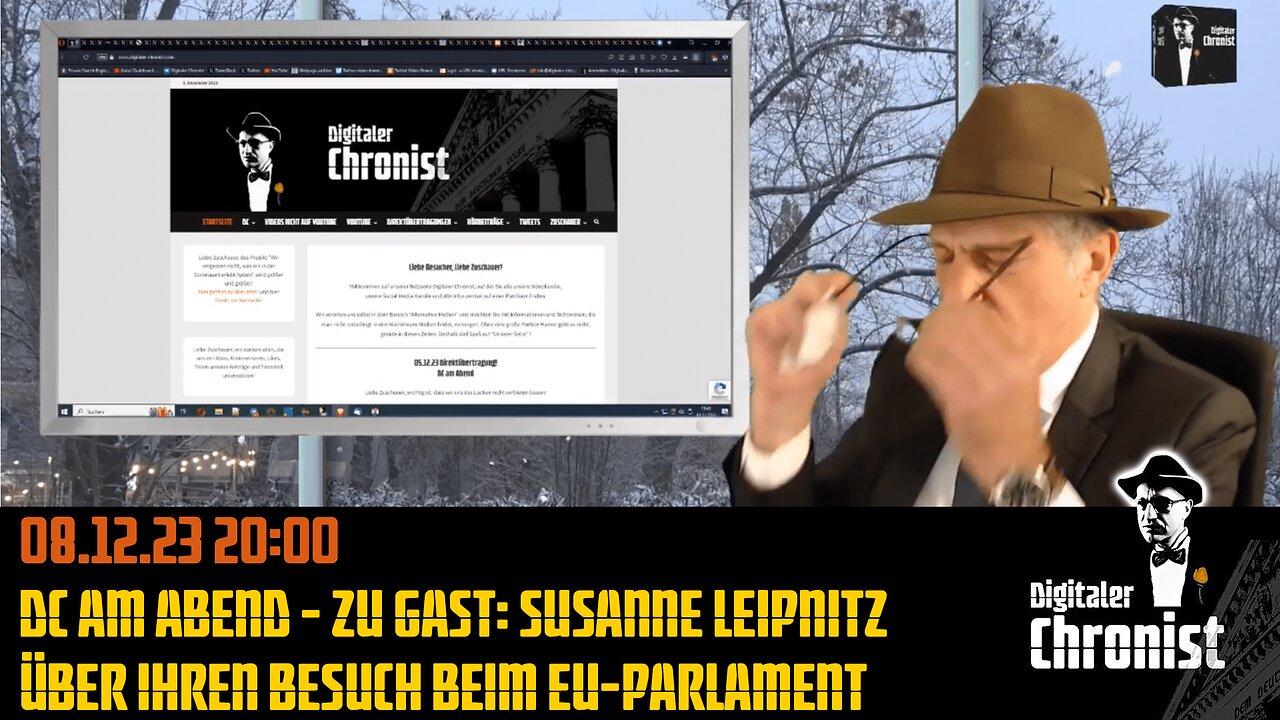 08.12.23 20:00 DC am Abend - Zu Gast: Susanne Leipnitz über ihren Besuch beim EU-Parlament