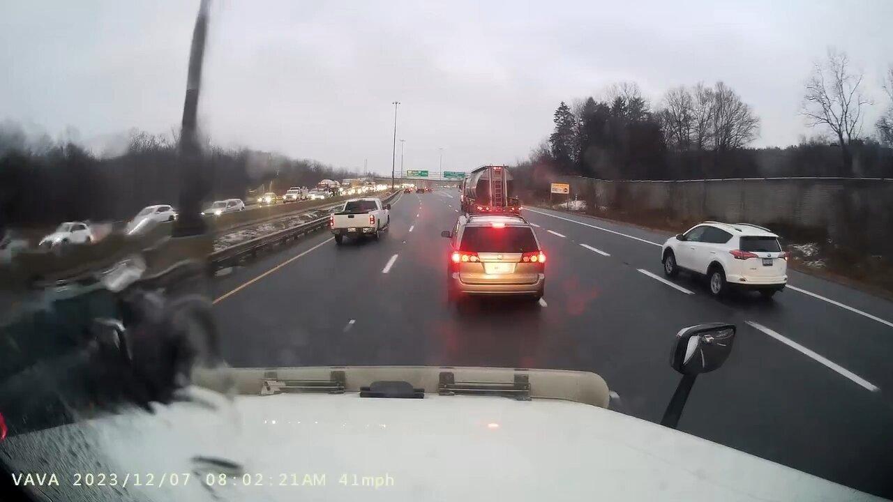 Brake check on highway One News Page VIDEO