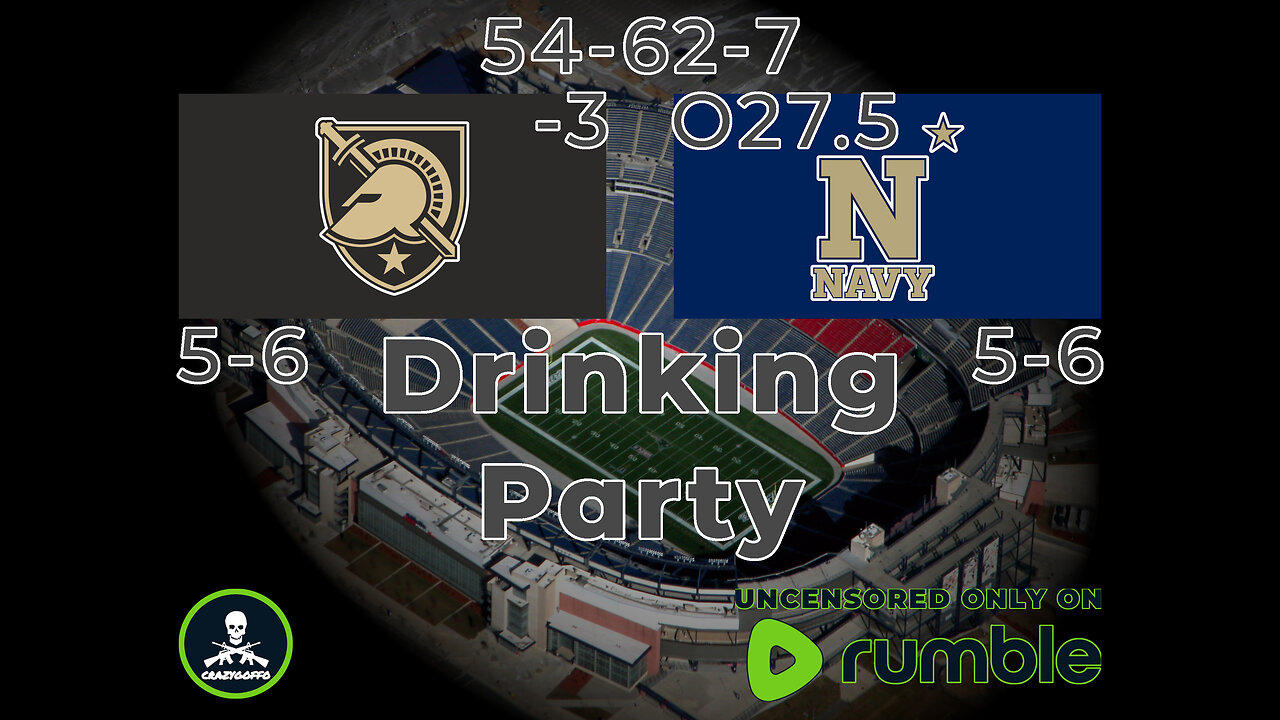 Army Navy Game Drinking Watch Party with CrazyGoffo