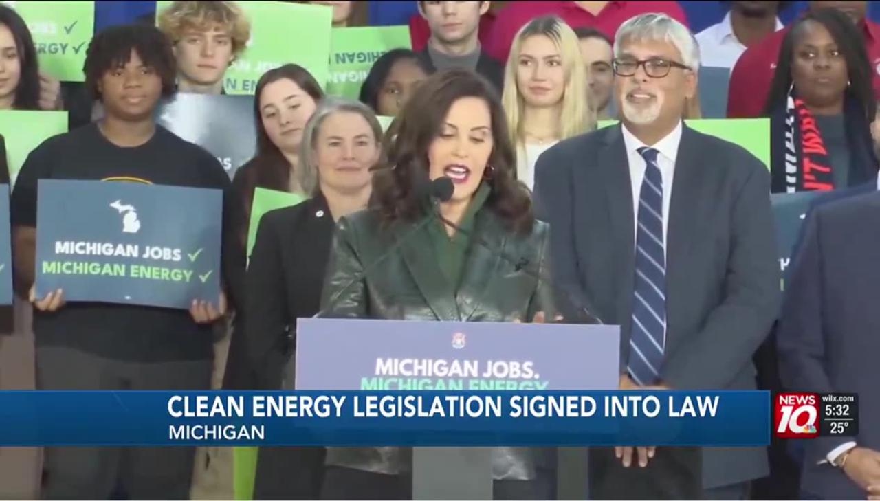Whitmer Signed Legislation To Eliminate The State's Fossil Fuel Industry, Transition To Green Energy
