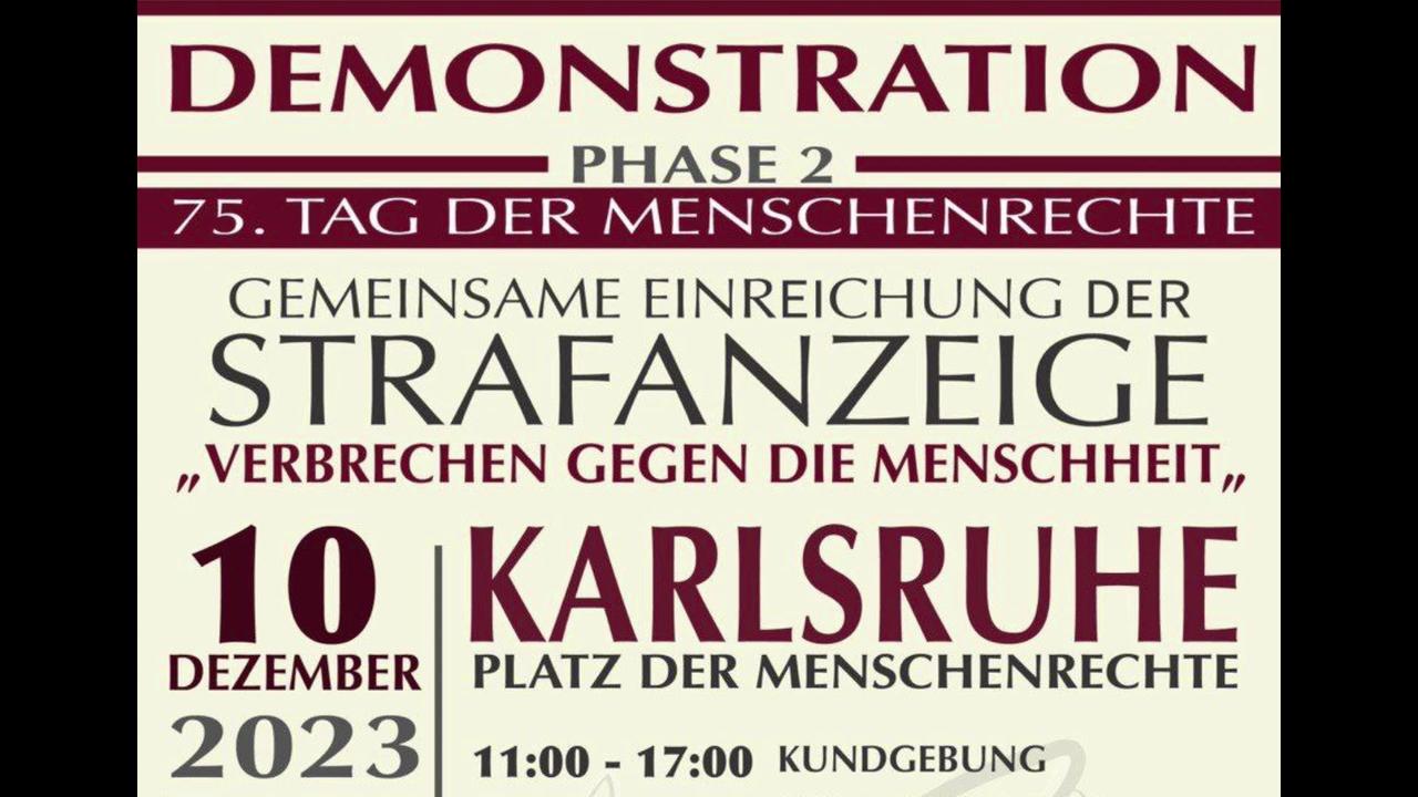 75. internationalen Tag der Menschenrechte - 10.12.23 in Karlsruhe