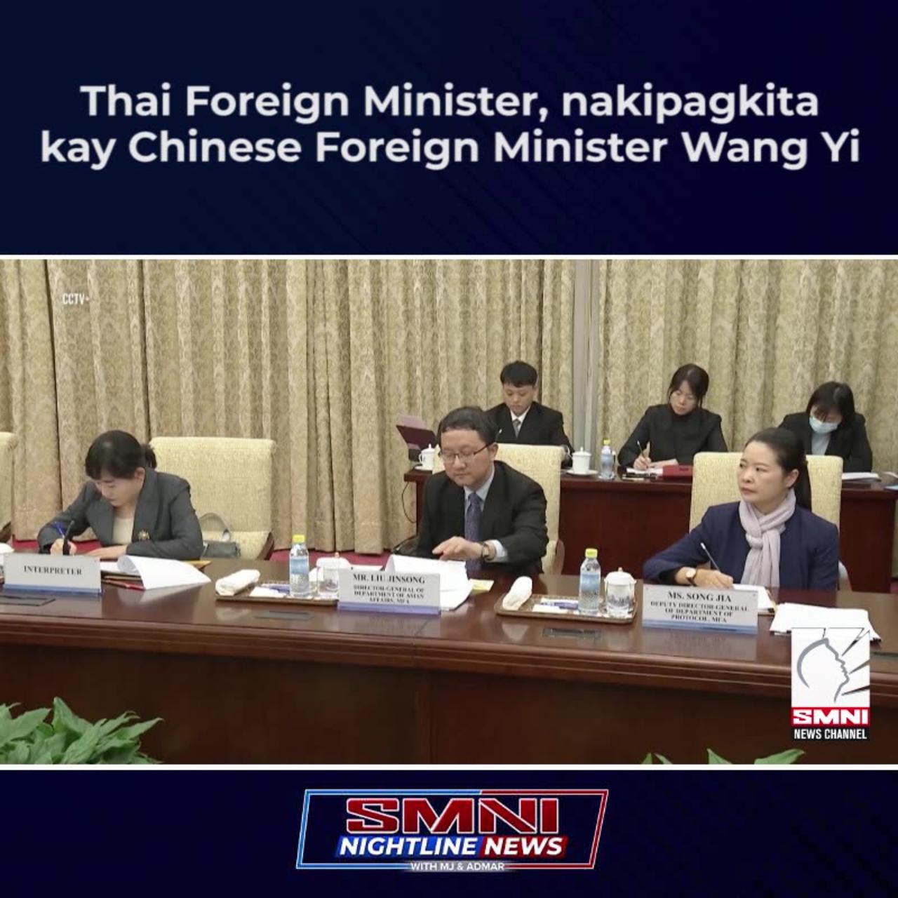 Thai Foreign Minister, nakipagkita kay Chinese Foreign Minister Wang Yi