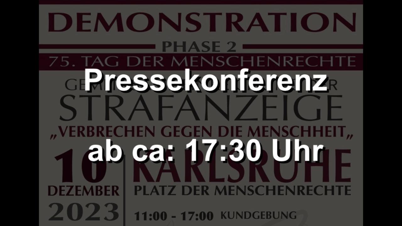 Pressekonferenz von der 75. internationalen Tag der Menschenrechte - 10.12.23 in Karlsruhe