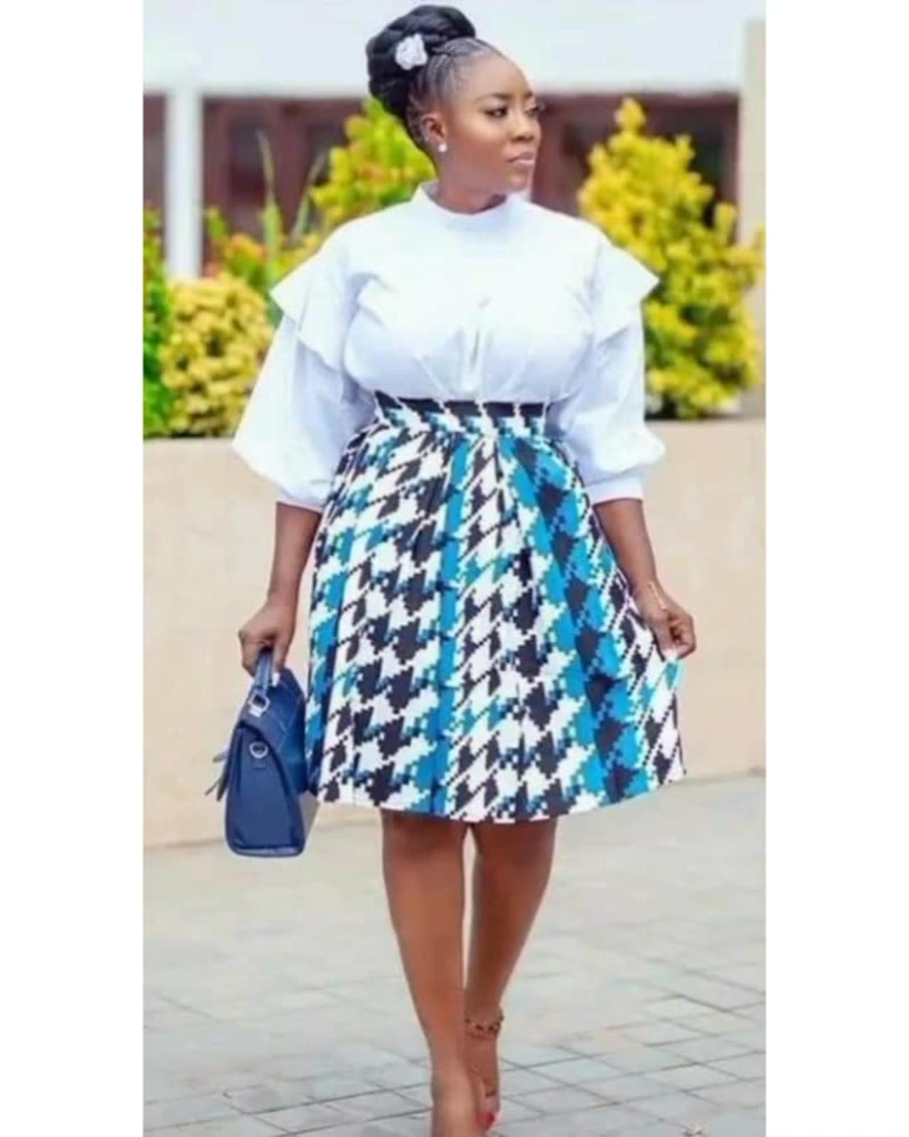 Ankara Skirt Styles For Beautiful Ladies