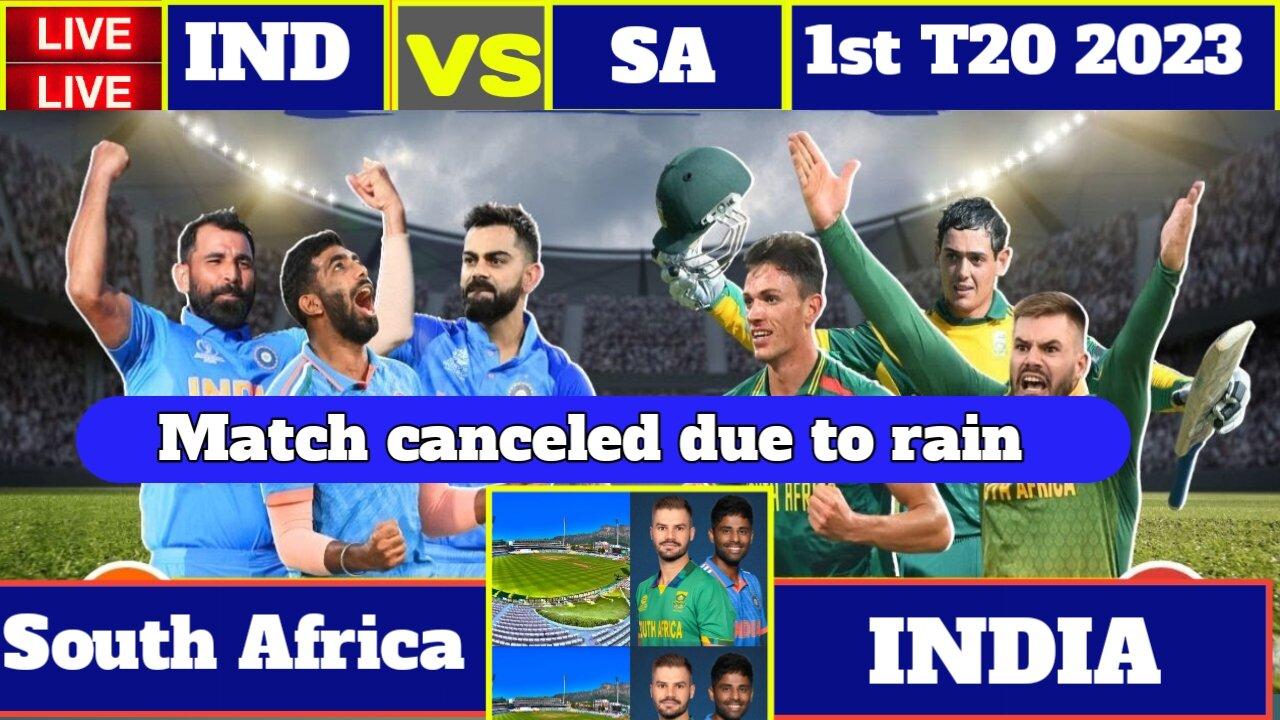 India VS South Africa 1st T20 2023-24  | Match canceled due to rain | baarish ke kaaran maich radd