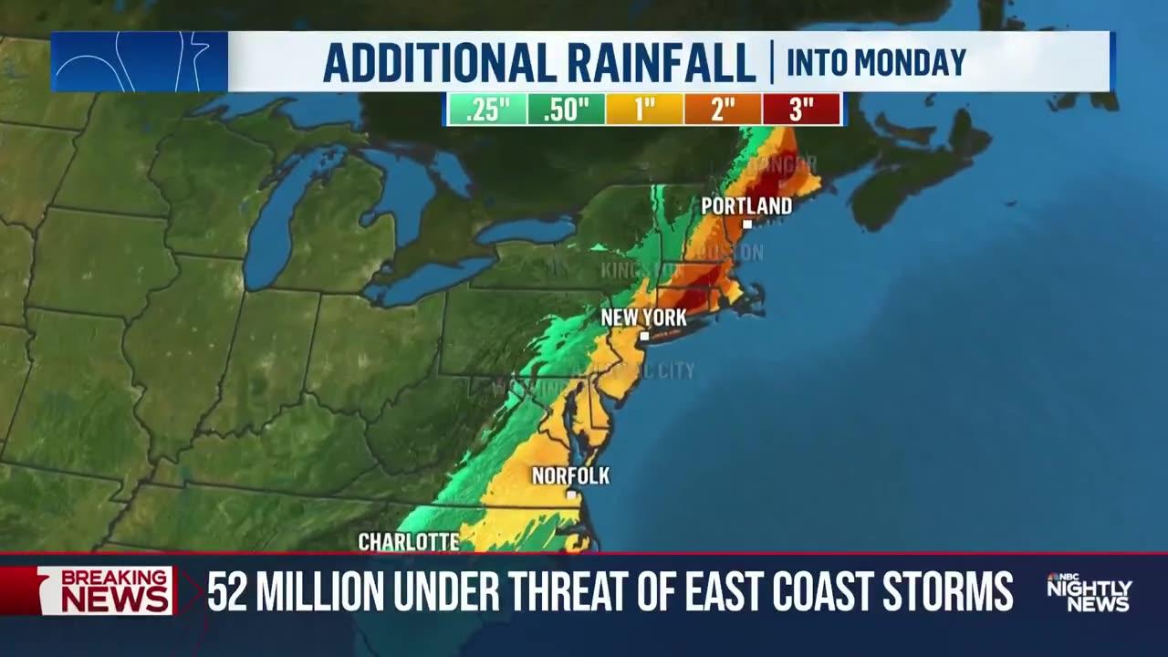 Tens of millions under flood alerts as storm system moves across Northeast