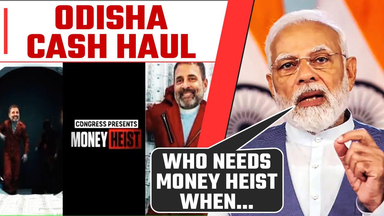 PM Modi takes dig at Congress over Odisha cash haul with ‘Money Heist’ video | Oneindia News