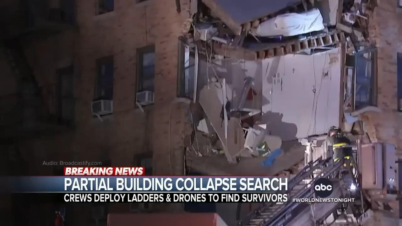 New York City apartment building partially collapses
