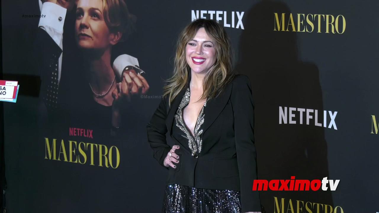 Alyssa Milano attends Netflix's 'Maestro' Los Angeles special screening black carpet