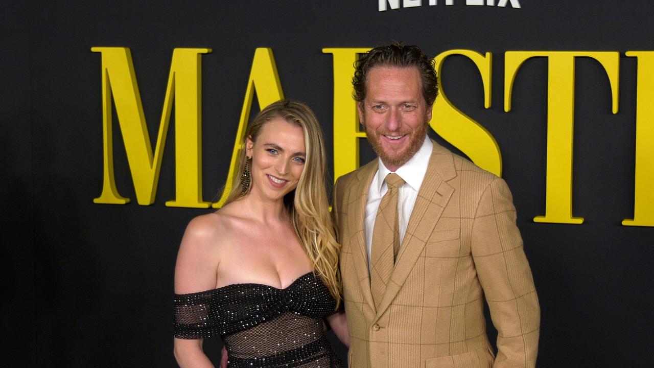 Stephanie Tarling and Brian Klugman attend Netflix's 'Maestro' Los Angeles special screening black carpet