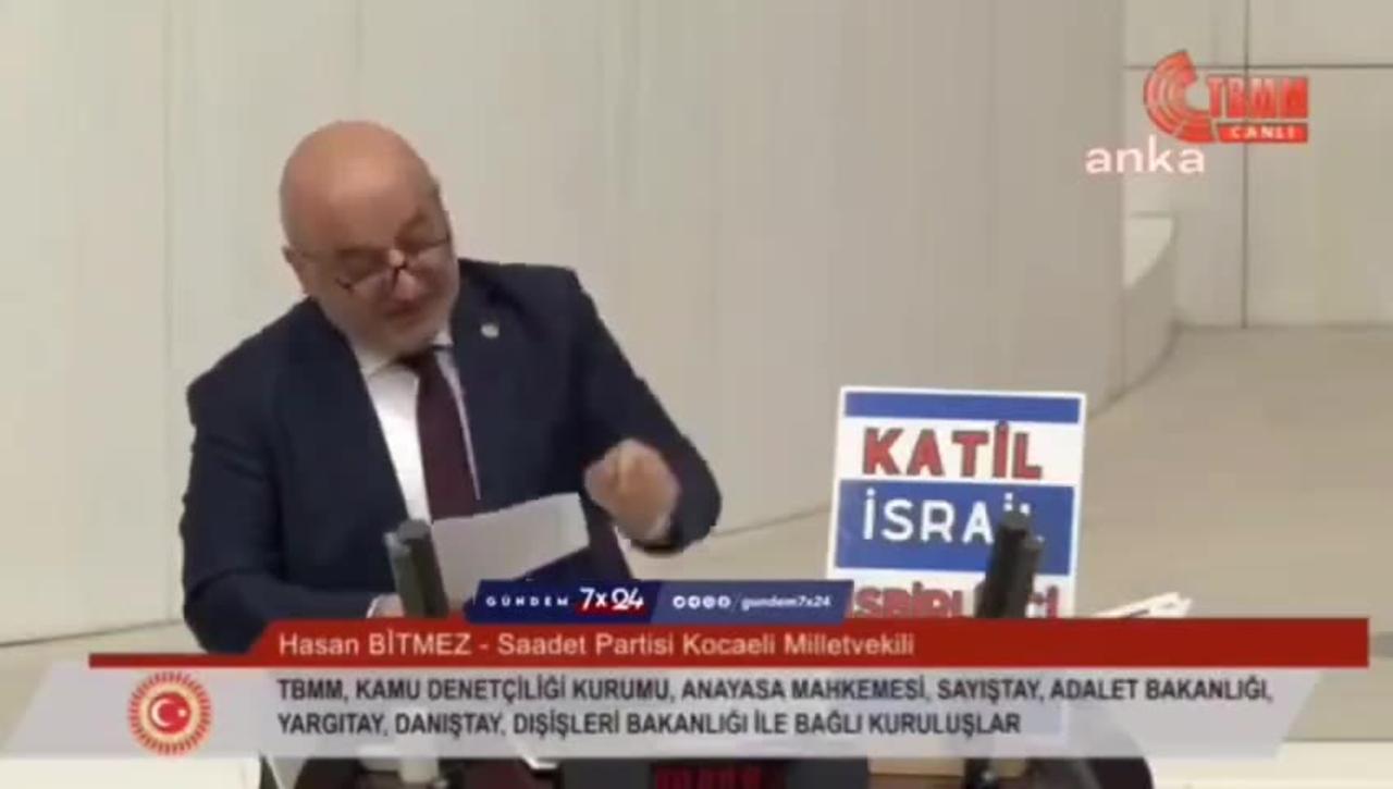 JUSTICE Coming FAST! Turkish MP Hasan Bitmez Condemns Israel not Hamas, Collapses w/ Heart Attack