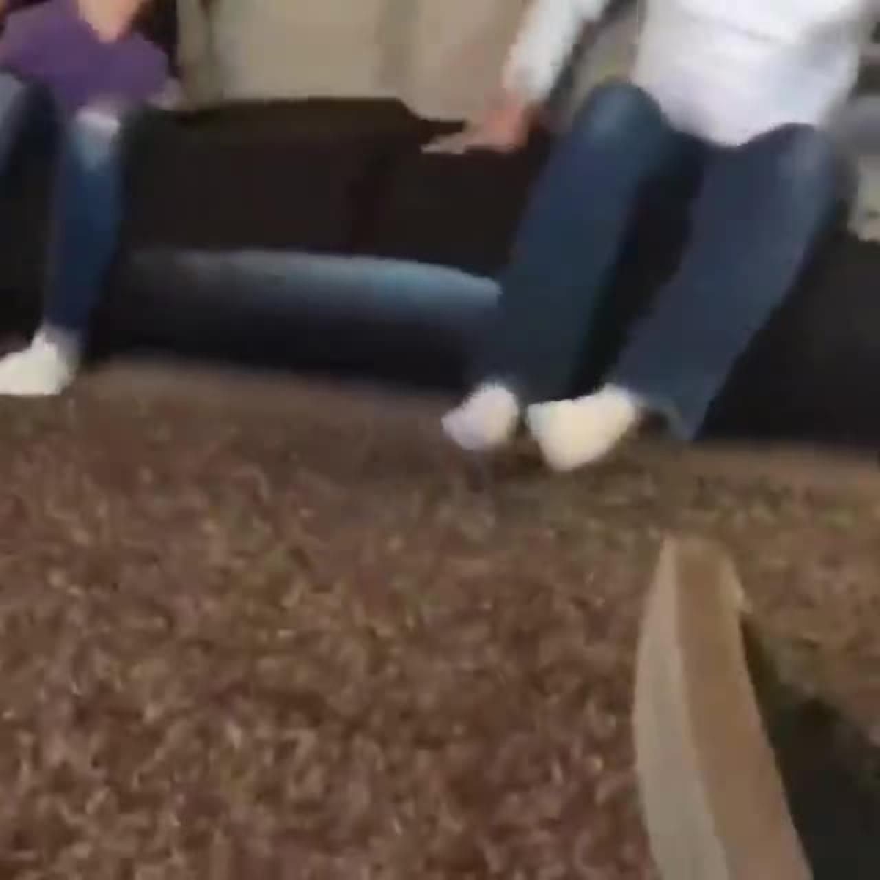 Baby Sis Flying Kicks Her Lil Bro's Face