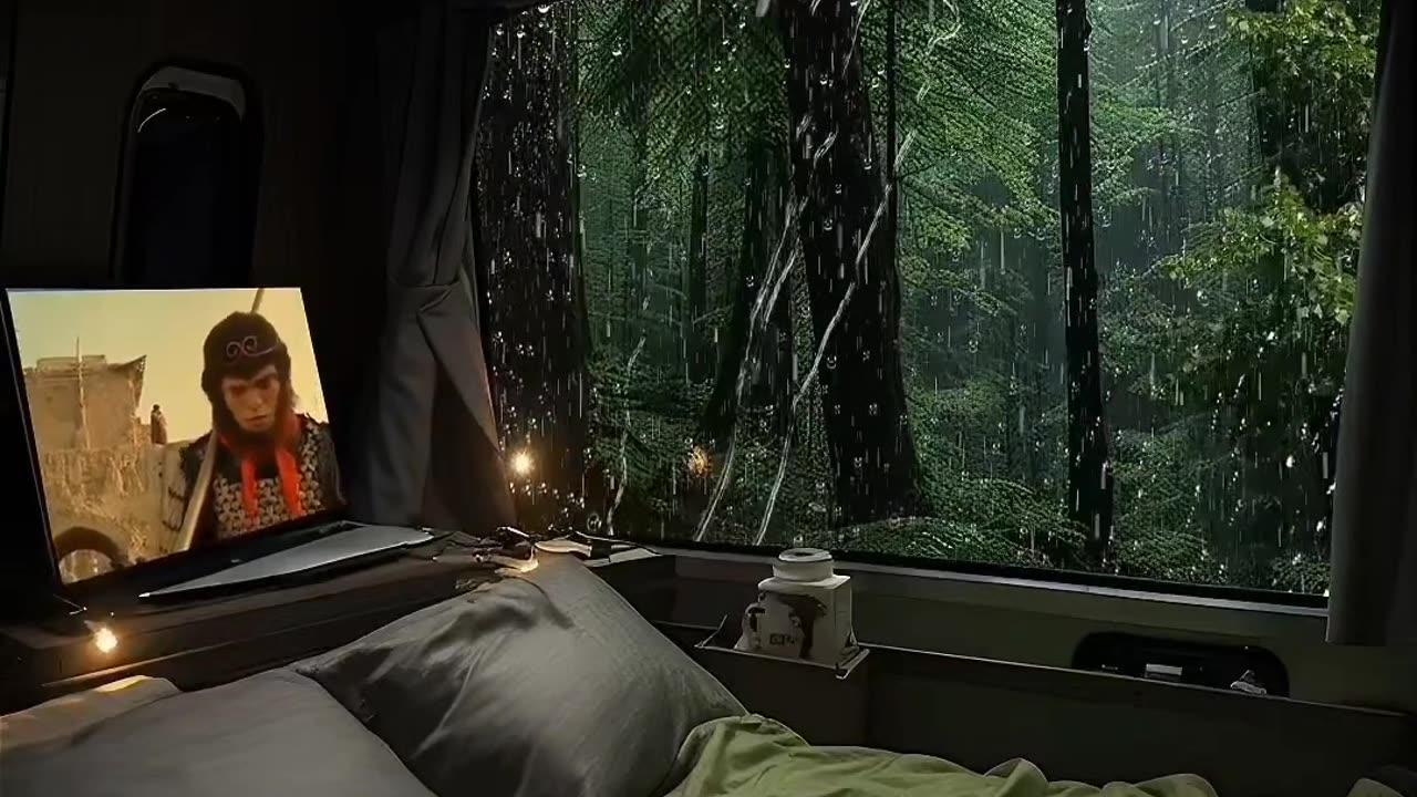 Relaxing and peaceful camping rain sounds ( solo camping ASMR ) 💗 1 Like & Follow please 🙏😊