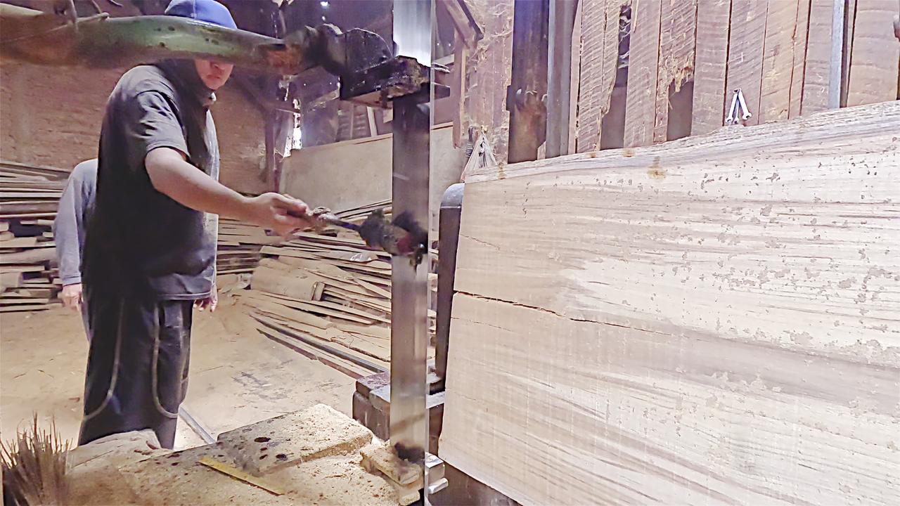 The process of chopping quality dry teak wood One News Page VIDEO
