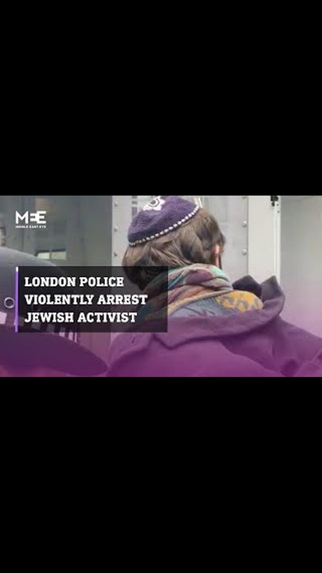 A Jewish activist was violently arrested while protesting an Israeli fundraiser in London