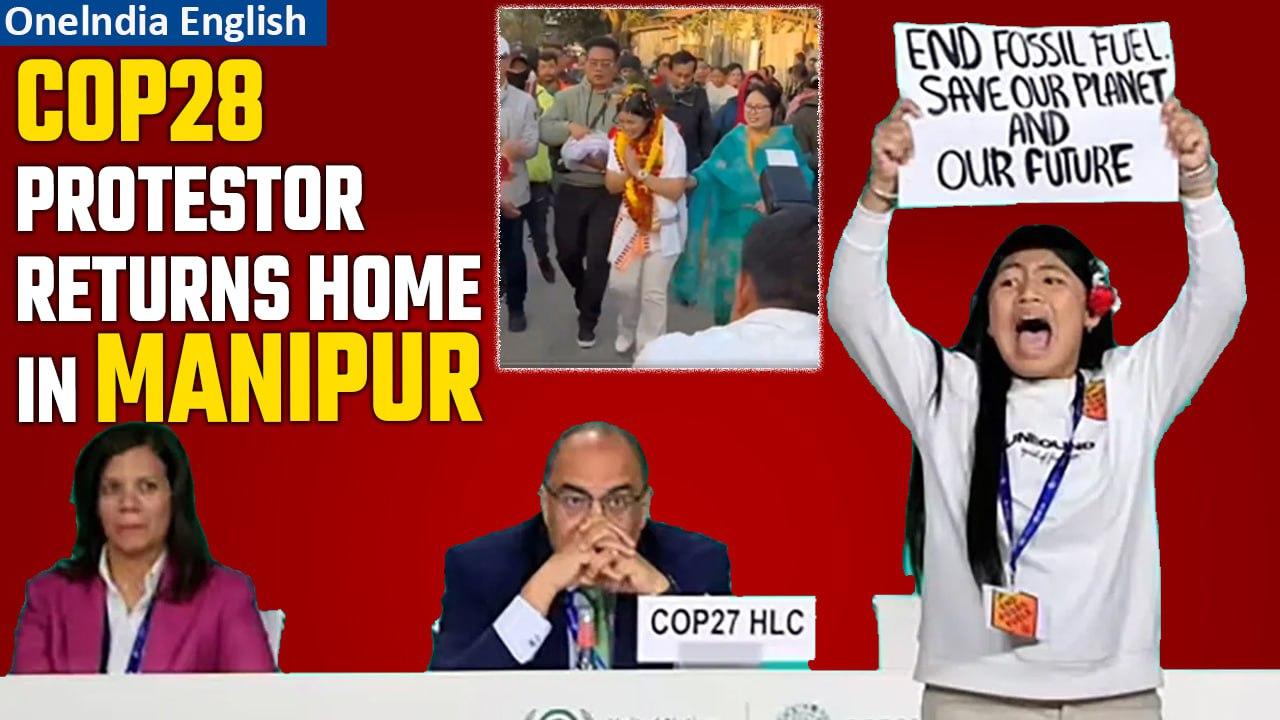 COP28 Protestor Licypriya Kangujam Returns Home in Khongman Bashikhong, Manipur | Oneindia News