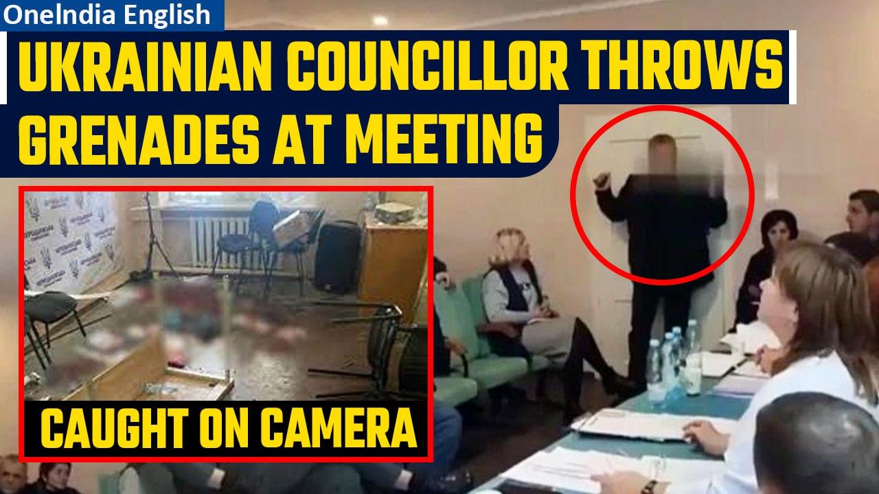 Viral Video: Ukrainian deputy detonates grenades inside village council meeting | Watch | Oneindia