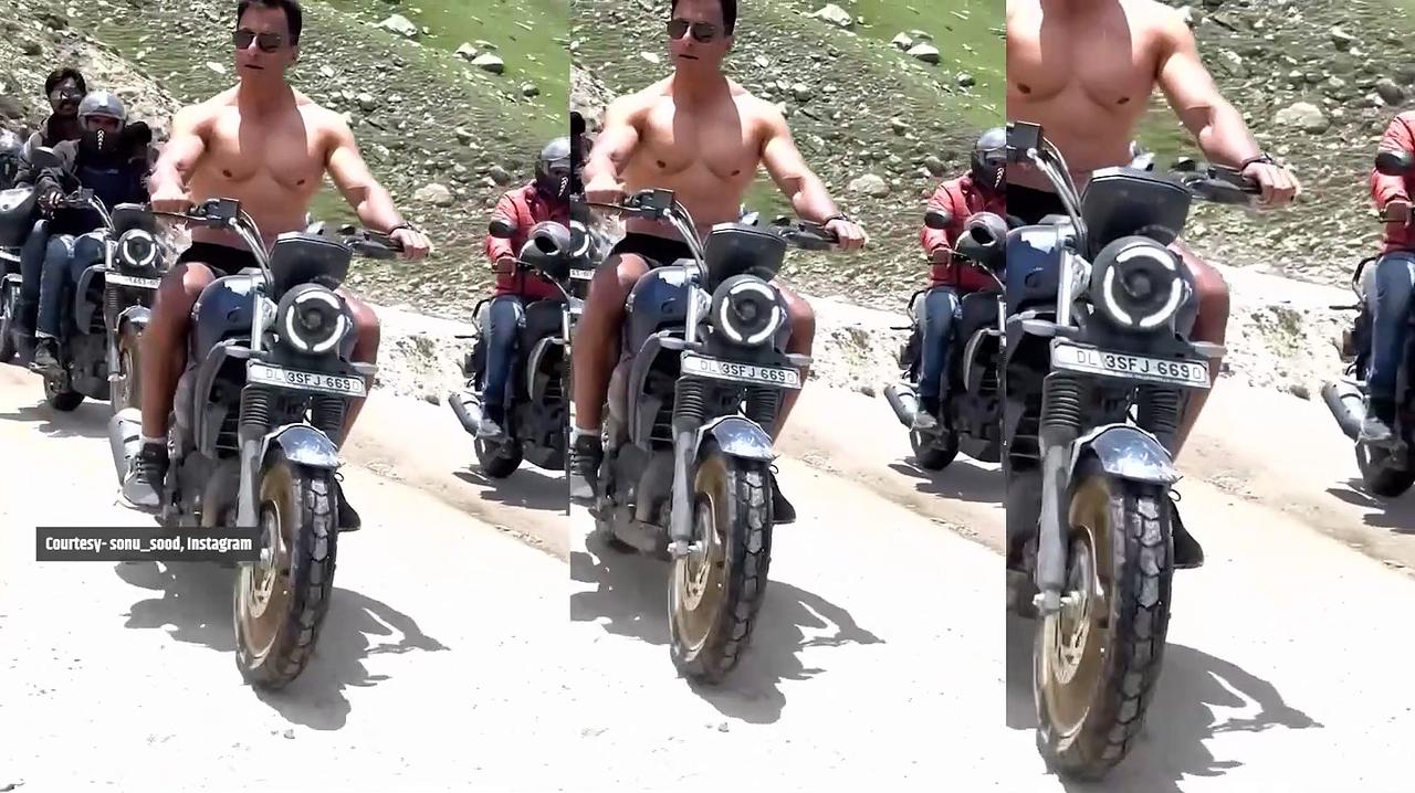 Sonu Sood sets internet on fire as he flaunts his toned body riding a bike; fans say 'real hero'