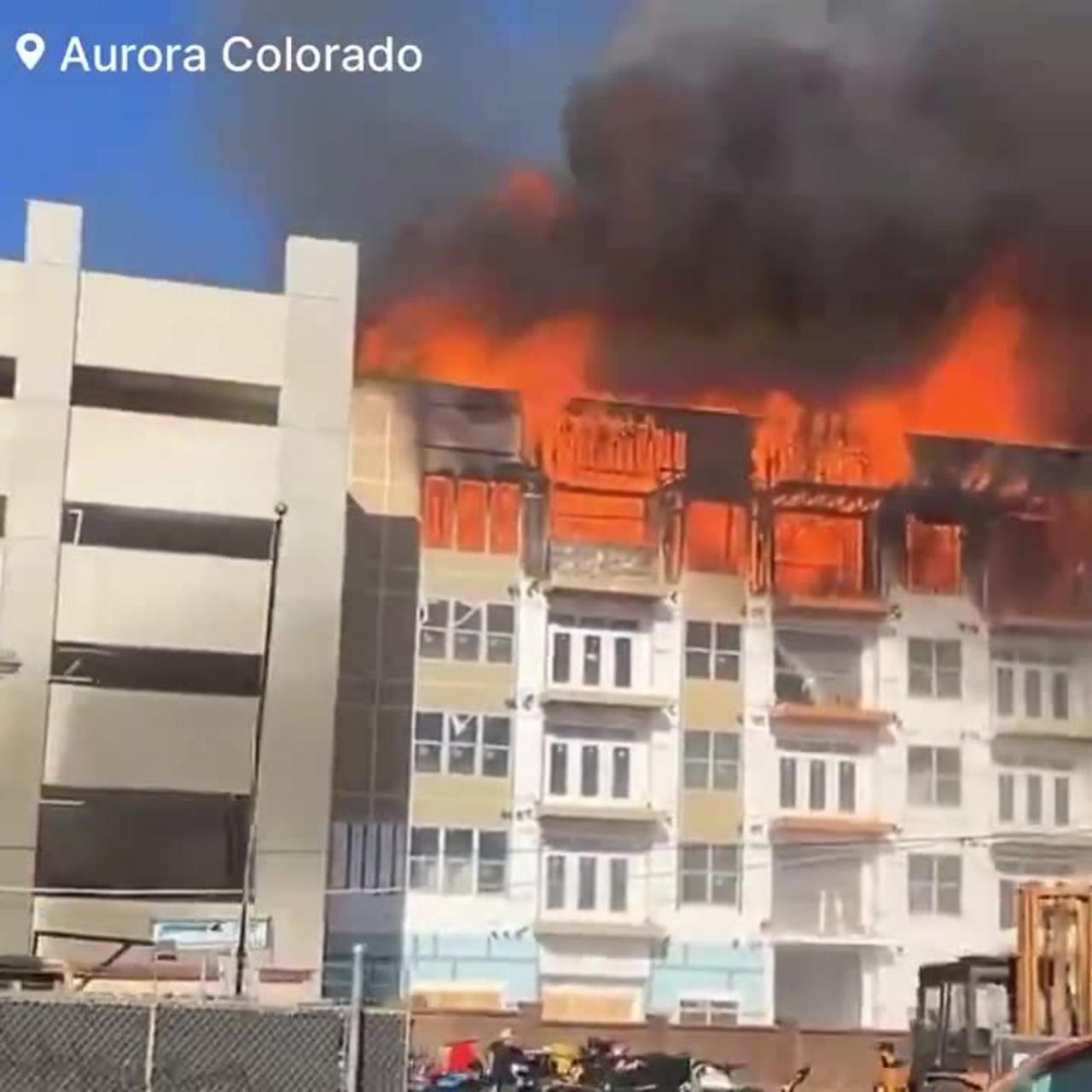 Firefighters Battle Huge Apartment Fire in Aurora, Colorado