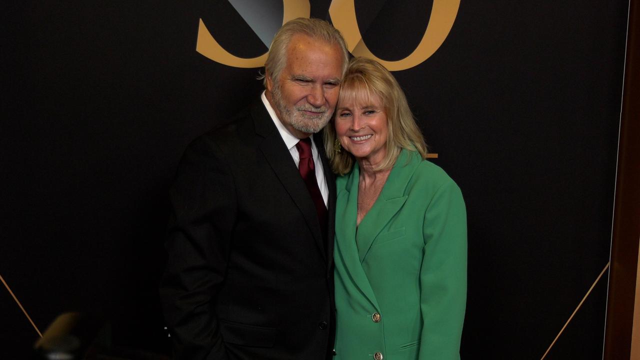 John McCook and Laurette Spang-McCook 50th Annual Daytime Emmy Awards Red Carpet Fashion