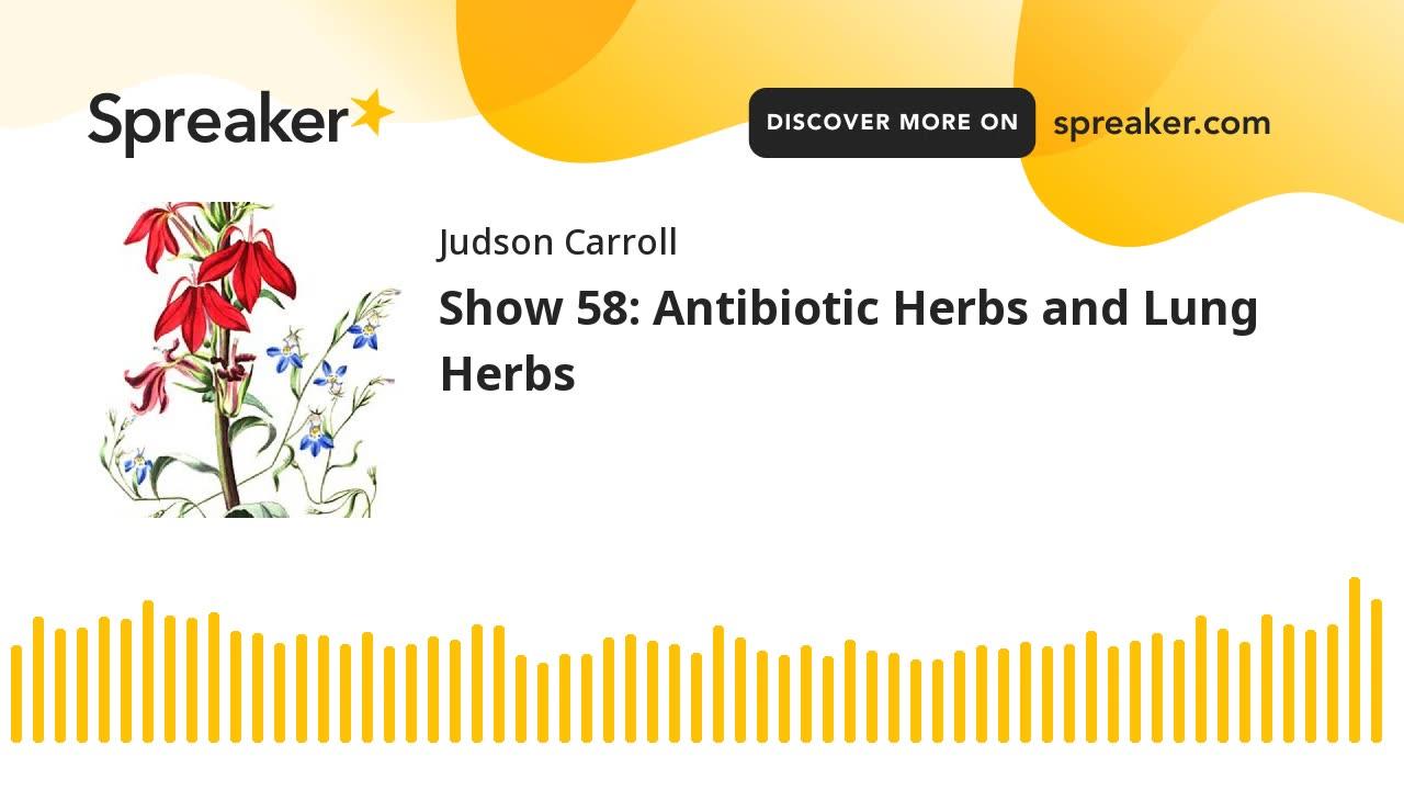 Show 58: Antibiotic Herbs and Lung Herbs