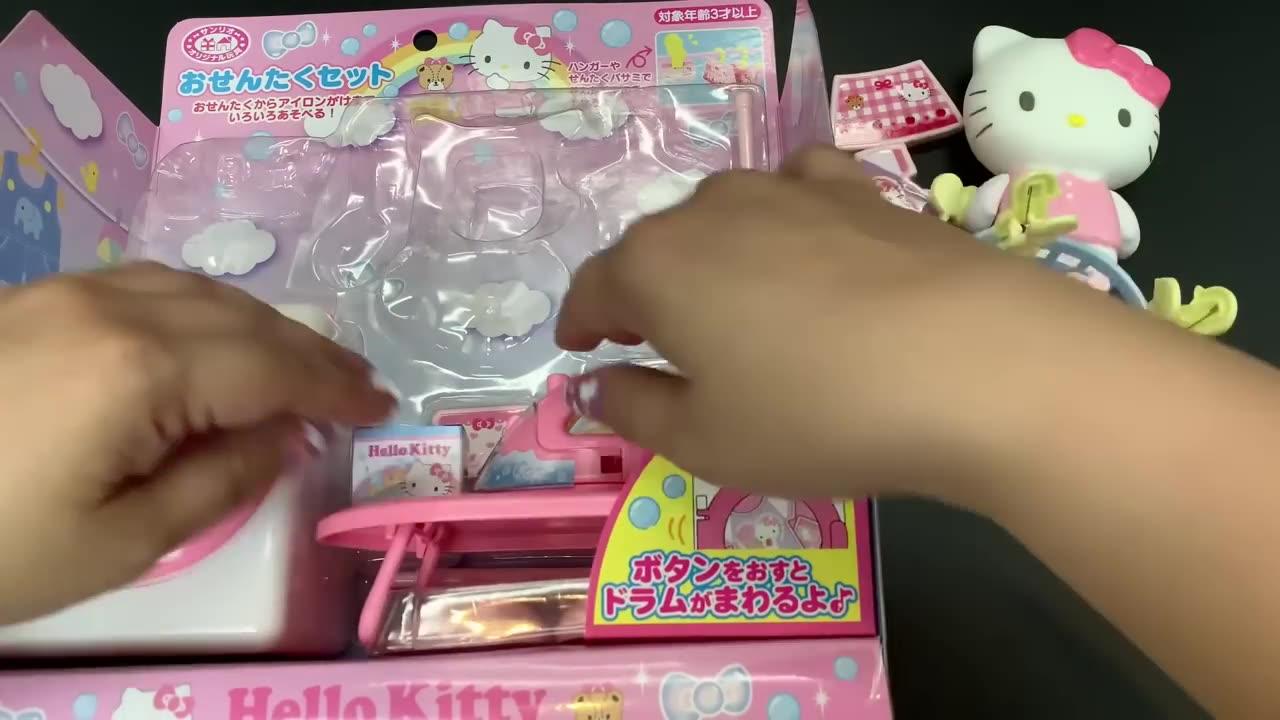 10 Minutes Satisfying with Unboxing Hello Kitty Laundry Set ASMR (no music)