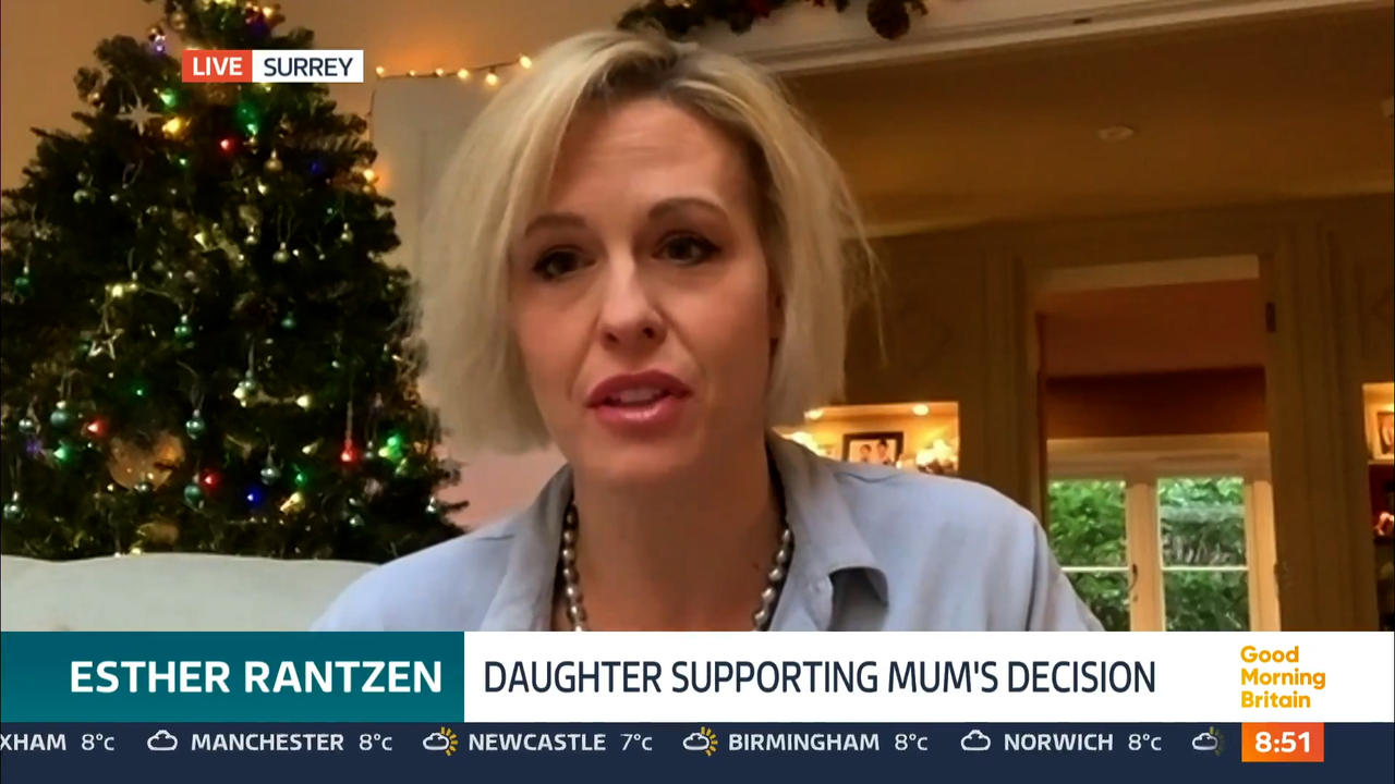 Esther Rantzen’s tearful daughter discusses her mum considering assisted dying with Dignitas