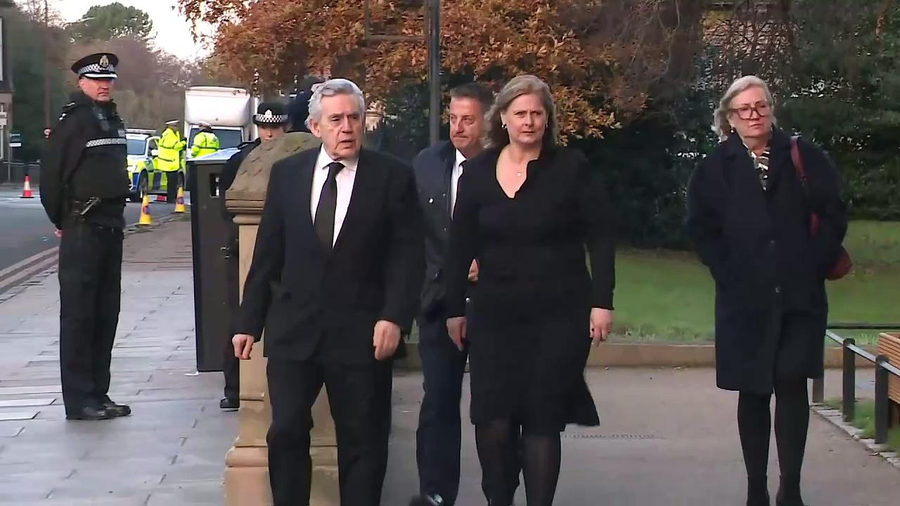 Gordon Brown among political figures at Darling service