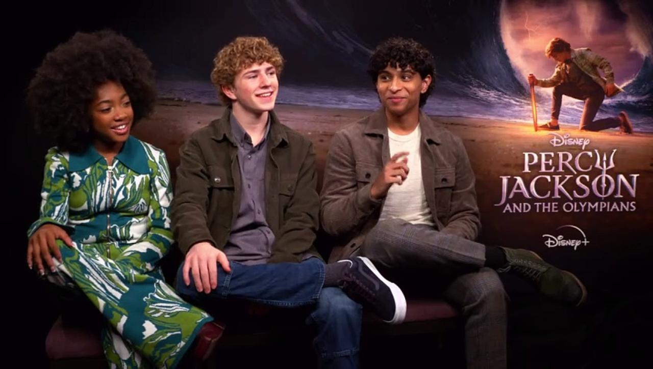 Percy Jackson and the Olympians Trio Mess About In Interview