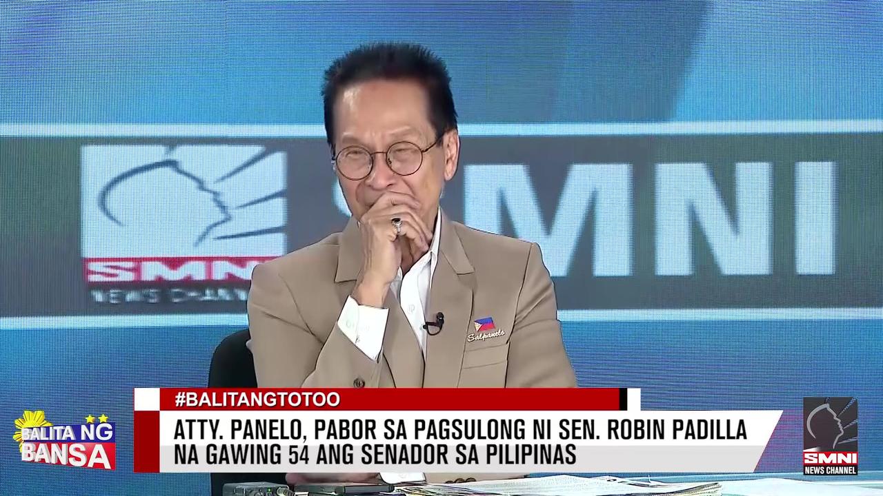 Atty. Panelo, pabor sa pagsulong ni Sen. Robin Padilla na gawing 54 ang senador sa Pilipinas
